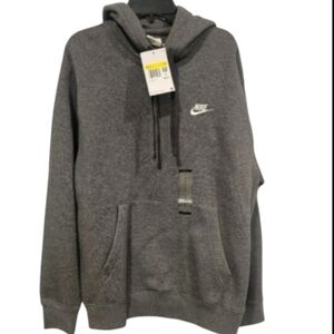 NWT Nike Men's Charcoal Gray Pullover Hoodie-Size S